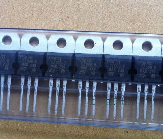 5pcs STP75NF75 P75NF75 ST Mosfet TO-220 NEW