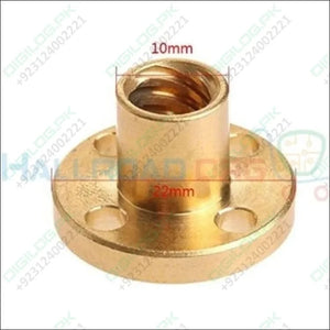 T8 250mmx8mm Screw Threaded Rod With Brass Nut