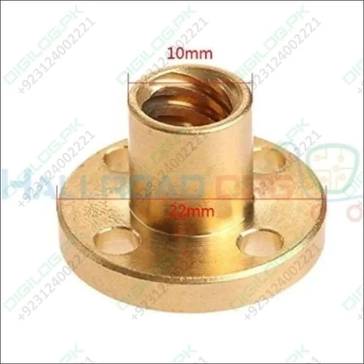 T8 250mmx8mm Screw Threaded Rod With Brass Nut