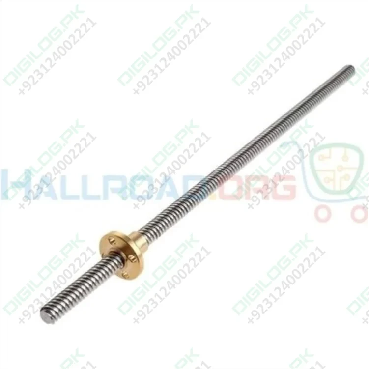 T8 250mmx8mm Screw Threaded Rod With Brass Nut