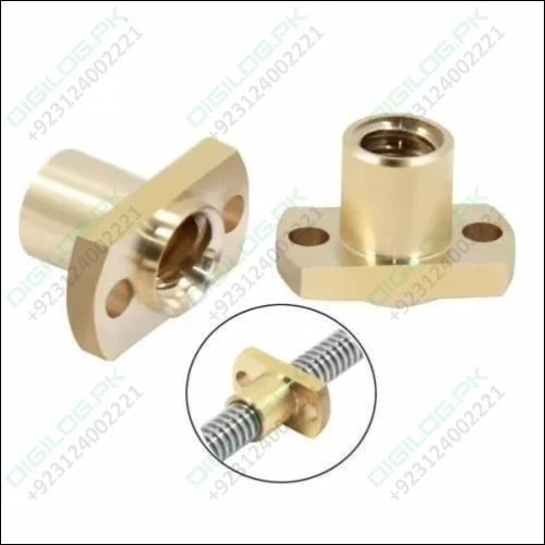 T8 Nut Pitch 2mm Lead 8mm Brass T8x8mm Flange Screw