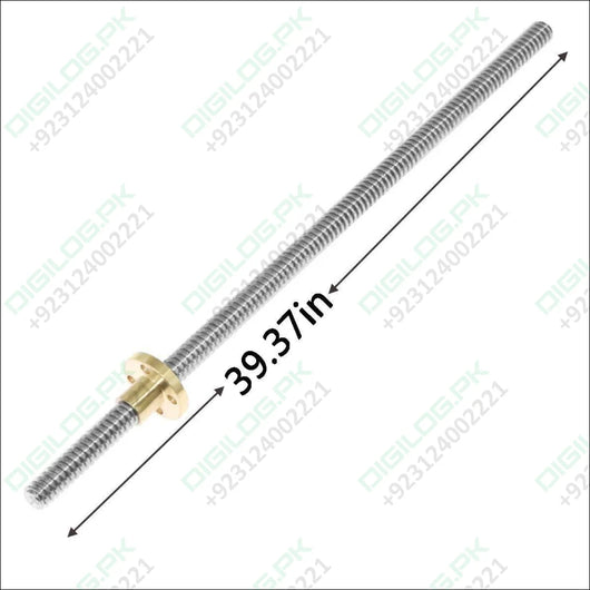 T8 T8x2 Lead Screw 1000mm 8mm Pitch 2mm Stainless Steel Rod