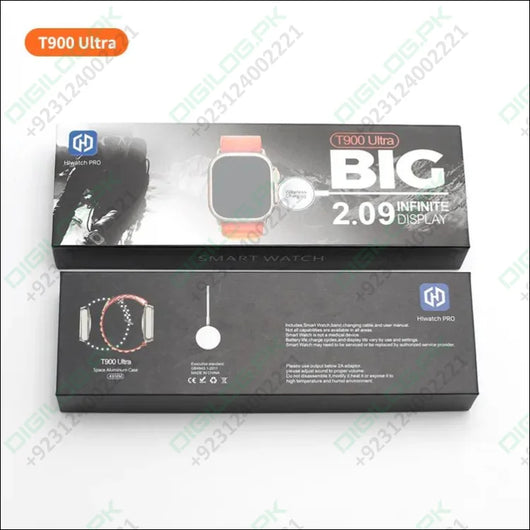 Smart Watch T900 Ultra 2.09 Inch Big Display Bluetooth