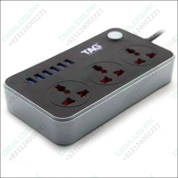 High Quality 3 Power Socket 6 Usb Ports Extension Lead Wire