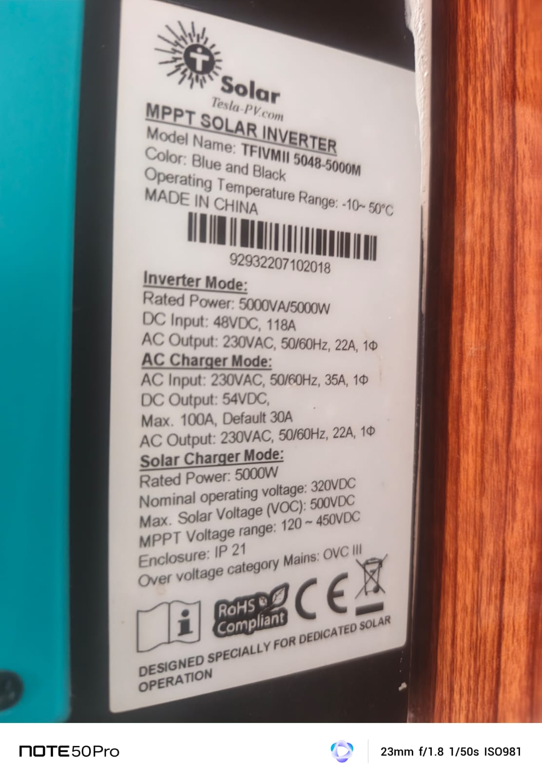 TFIVMii 5048-5000m Solar WiFi Dongle - Real-Time Solar Monitoring