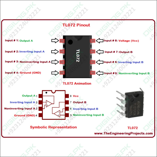 Tl072 Dual Low - noise Jfet - input General - purpose