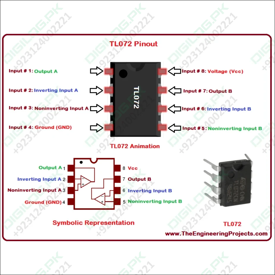 Tl072 Dual Low - noise Jfet - input General - purpose