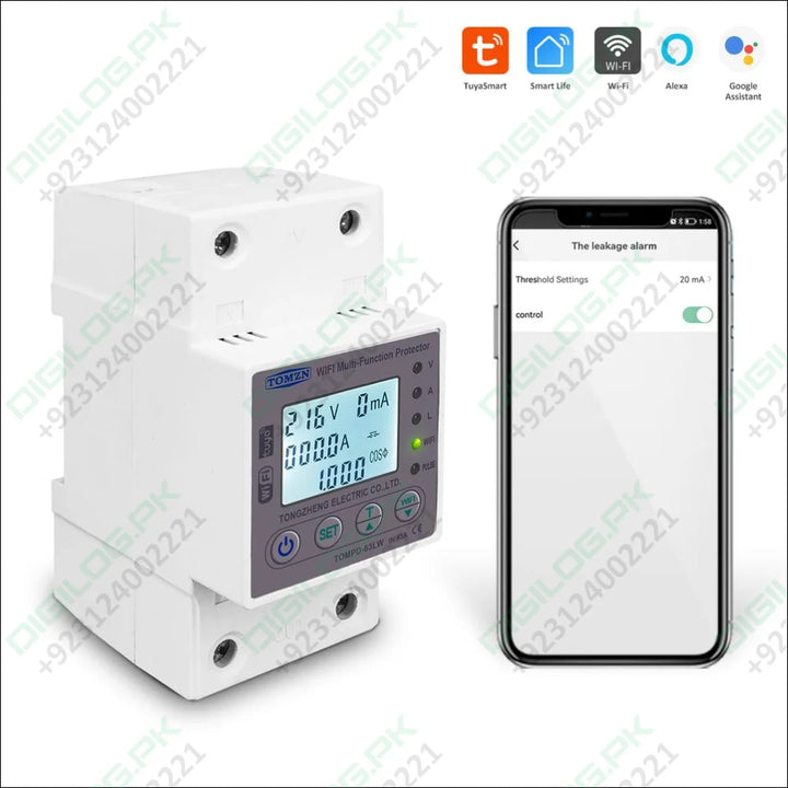 Tomzn 63a Wifi Smart Switch Tuya Energy Meter Kwh Metering