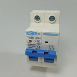 TOMZN TOB1-63H 32A 2P 400V AC MCB Circuit Breaker