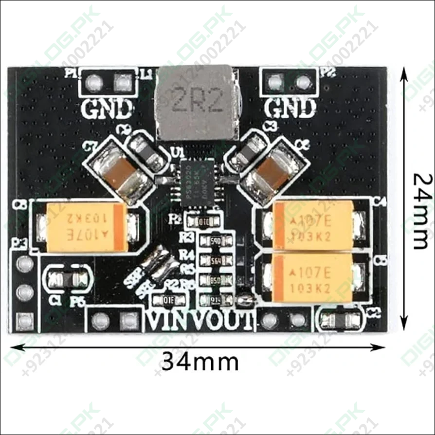 4.2V TPS63020 Automatic Buck-Boost Step UP / Down Power Supply Module