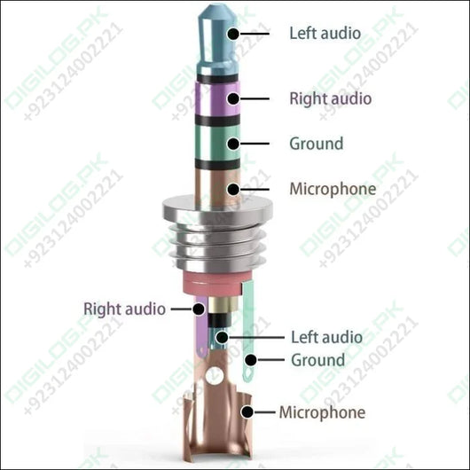 Trrs Male Plug 4 Pole 1/8’ 3.5mm Solder Type Diy Audio