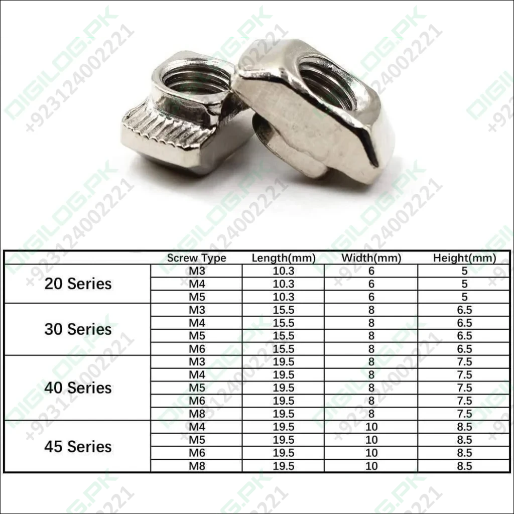 40XM4 T NUT Sliding Nut Hammer Drop In Fasten Connector M4
