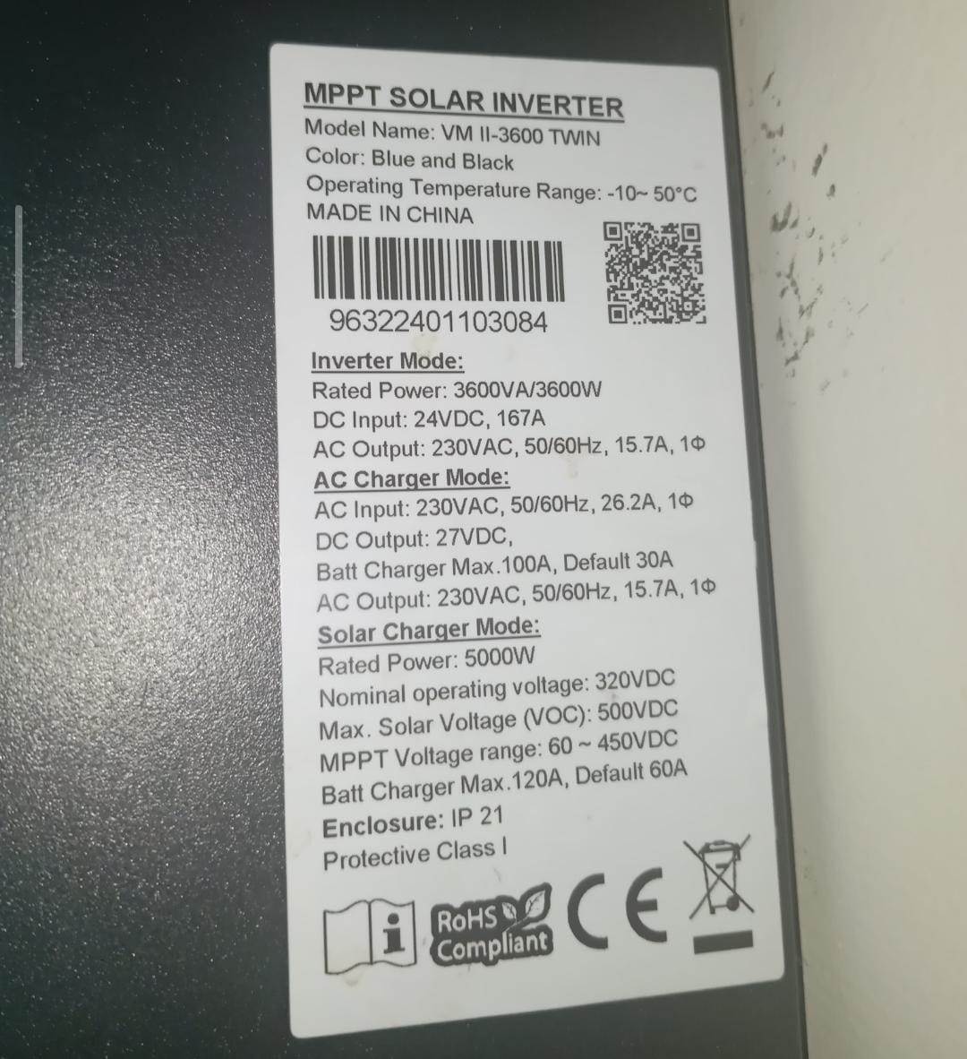 Tesla Axpert VM II-3600 TWIN Solar WiFi Dongle - Real-Time Solar Monitoring