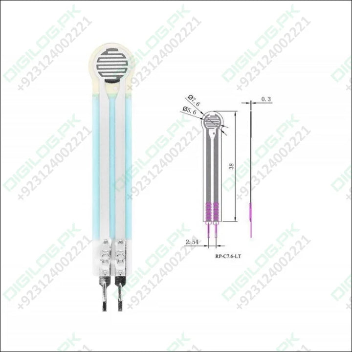 Thin Film Pressure Sensor FSR High Accuracy Flexible Analog Resistor RP-C7.6-LT