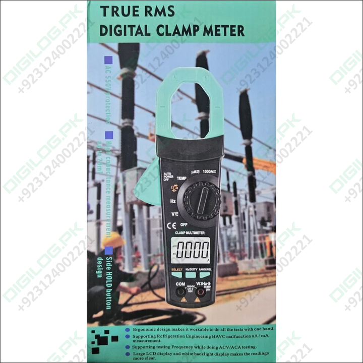 Digital AC/DC True RMS Clamp Meter VC903 