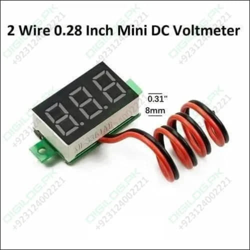 Two wire 0.28 Inch LED Mini DC Voltmeter Digital Display Voltage Tester ...