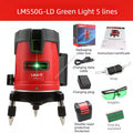 UNI-T LM550G-LD Green Laser Level – 4V1H (5 Lines + 6 Points), ±3 mm/10 m, Self-Leveling, 510–515 nm, Rechargeable Li-ion with UNI-T LM301 Tripod Stand & tool box