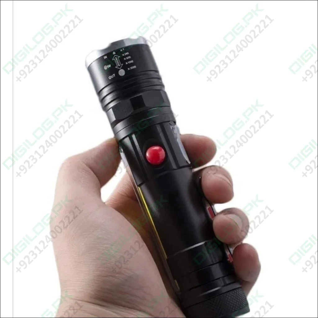 Usb Rechargeable Zoomable Led Flashlight Camping Torch Lamp