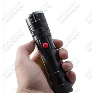 Usb Rechargeable Zoomable Led Flashlight Camping Torch Lamp