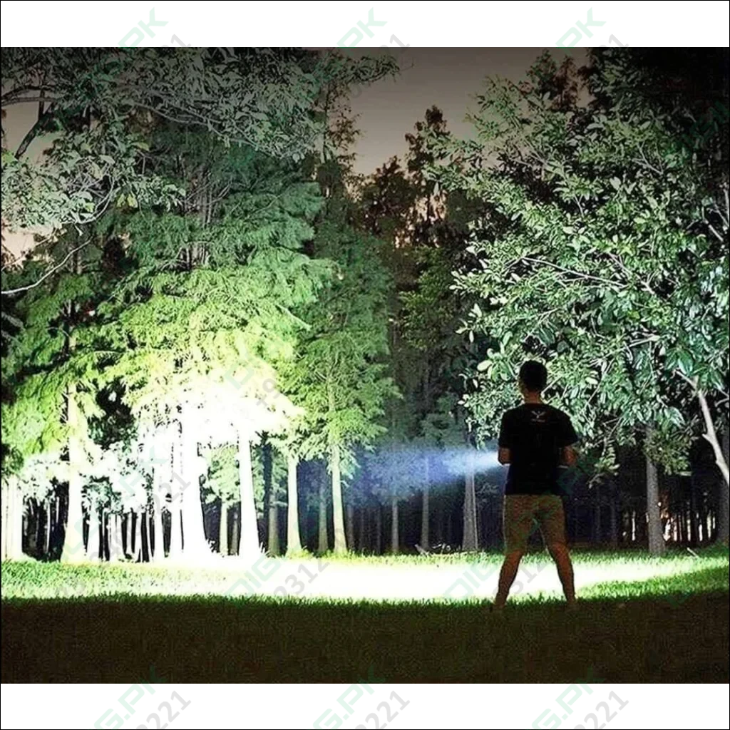 Usb Rechargeable Zoomable Led Flashlight Camping Torch Lamp