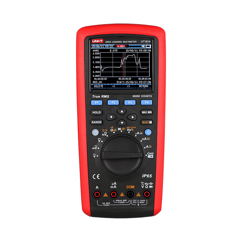 UNI-T UT181A datalogging 60000 count color TFT digital multimeter front