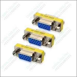 Vga Mini Gender Changer Hd15 Female To Coupler Cable Adapter