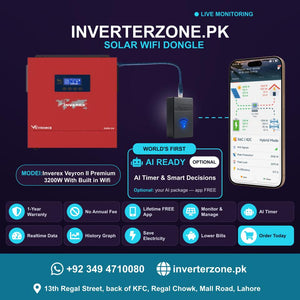 Inverterzone Veyron II Premium 3200W With Built in Wifi Special Model Solar WiFi Dongle