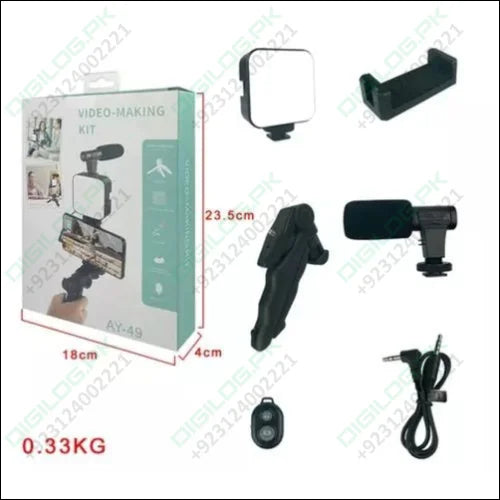 Kd - 49/20 Vlog Kit Vlogging Video Making With Microphone