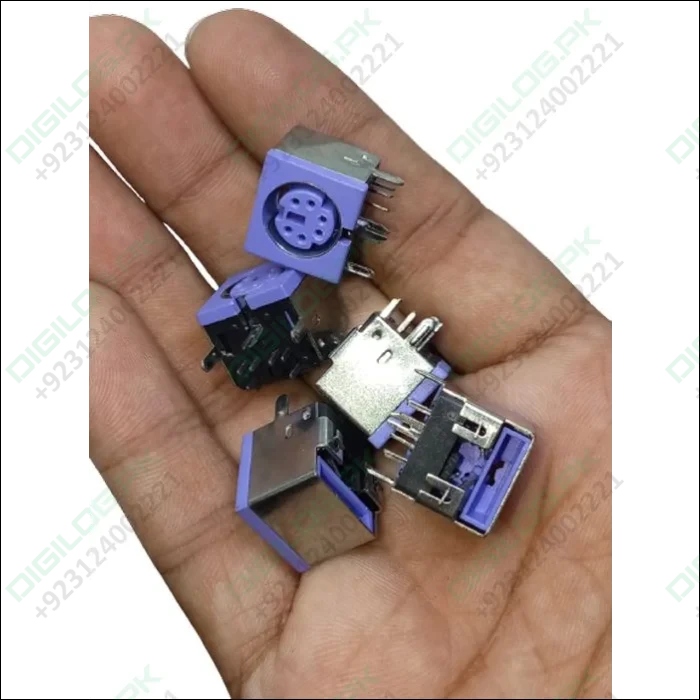 Pcb Mount 6 Pin Mini Din Socket Audio Video Connector - c
