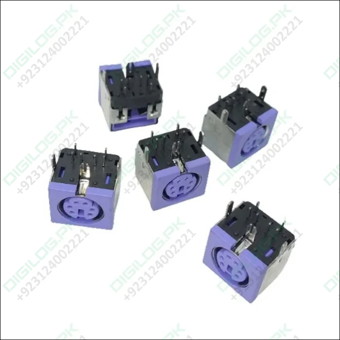 Pcb Mount 6 Pin Mini Din Socket Audio Video Connector - c
