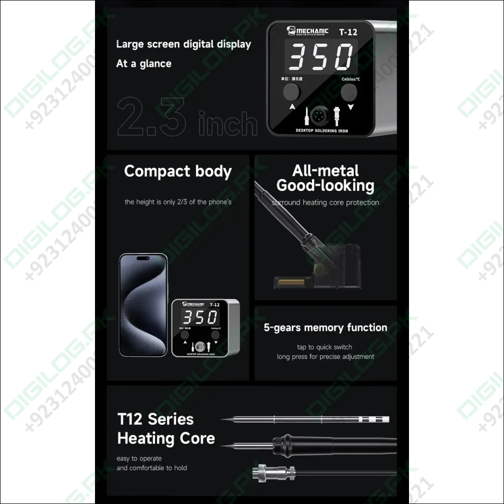 Mechanic T12 Desktop Soldering Iron Station in Pakistan