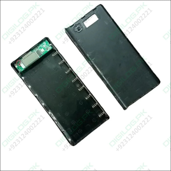 8 Cells Dual Usb Power Bank Case With Lcd Display