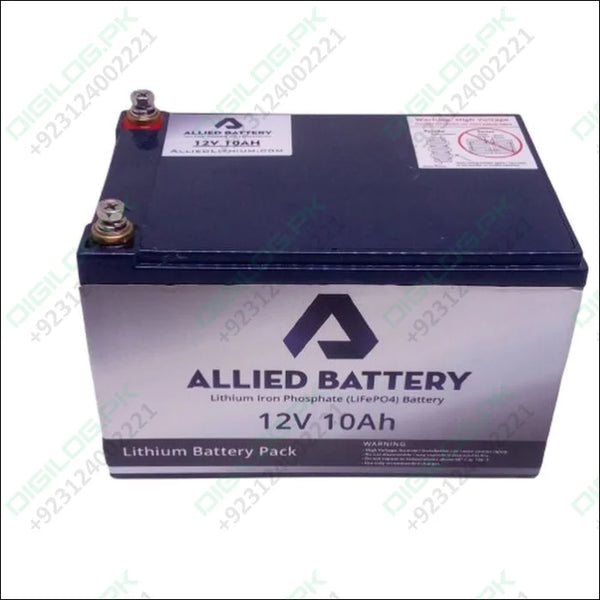 Allied Battery 12v 10Ah Lithium iron Phosphate (LifePO4) Battery