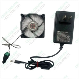5V LED FAN WITH POWER SUPPLY AND FEMALE DC PLUG KIT IN PAKISTAN