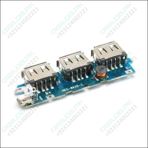 3 USB 3V to 5V 2A Mobile Power Bank Charger Controller Module Step Up Boost Power Module Lithium Battery Charging Board