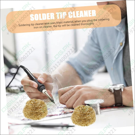 1 Piece Wire Sponge Soldering Iron Tip Cleaner Cleaning Ball