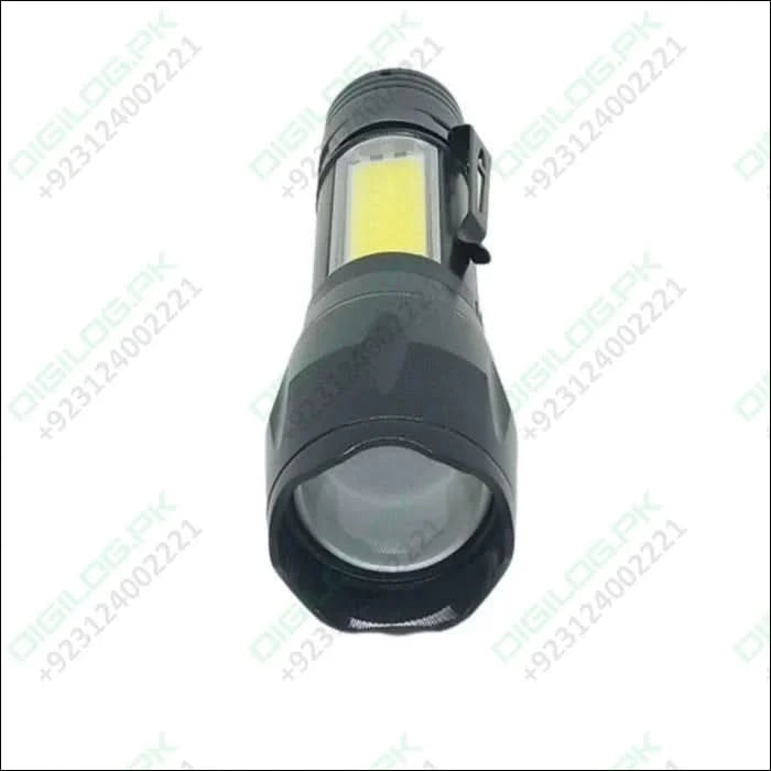 XPE COB LED Zoomable Battery Flashlight with Clip Mini