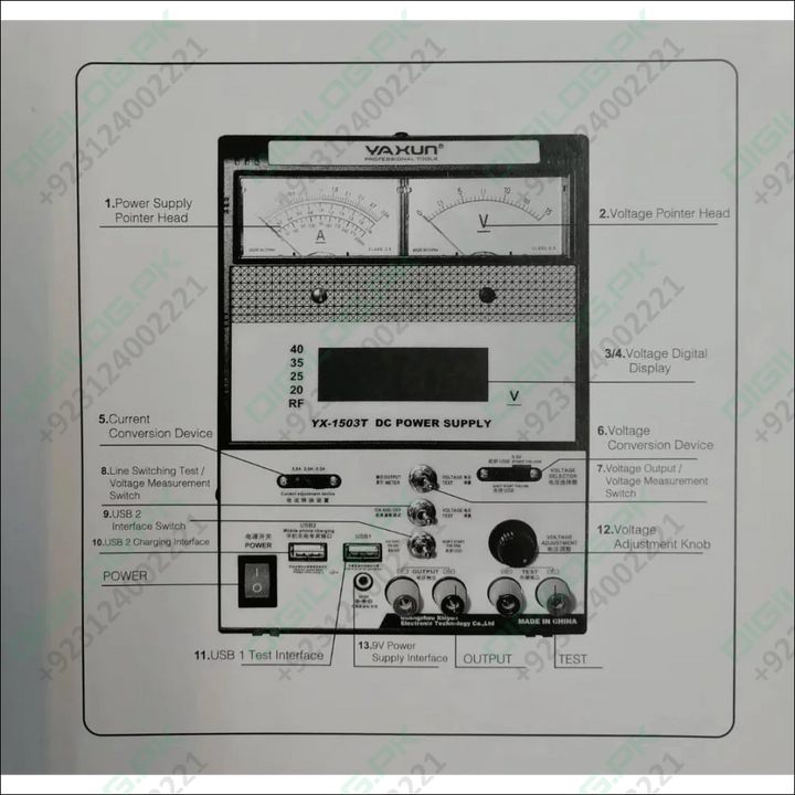 Variable Power Supply For Mobile Repairing YX1503T 15V 3A