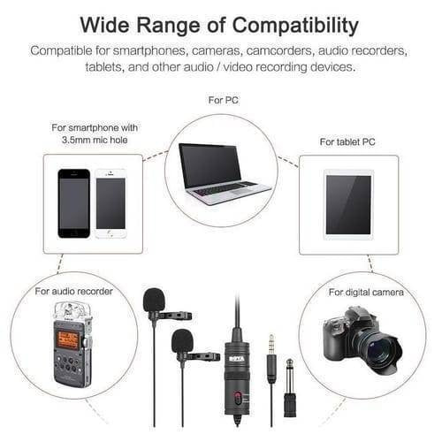 Yoga Dual Omni-directional Lavalier Microphone Bym1dm Camera