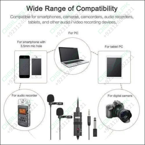 Yoga Dual Omni - directional Lavalier Microphone Bym1dm