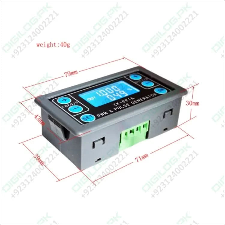 ZK-PP1K PWM Signal Generator Module – Dual Mode 1Hz–150kHz LCD Display Delay Pulse Width Frequency & Duty Control
