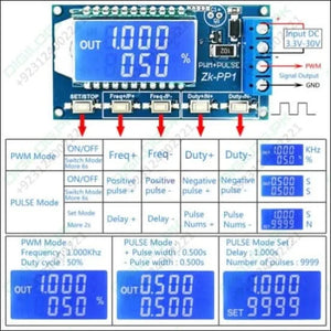 ZK-PP1 PWM Signal Generator – 1Hz to 150kHz Square Wave Dual Mode (PWM/PULSE) LCD Display 3.3V–30V - PWM Signal