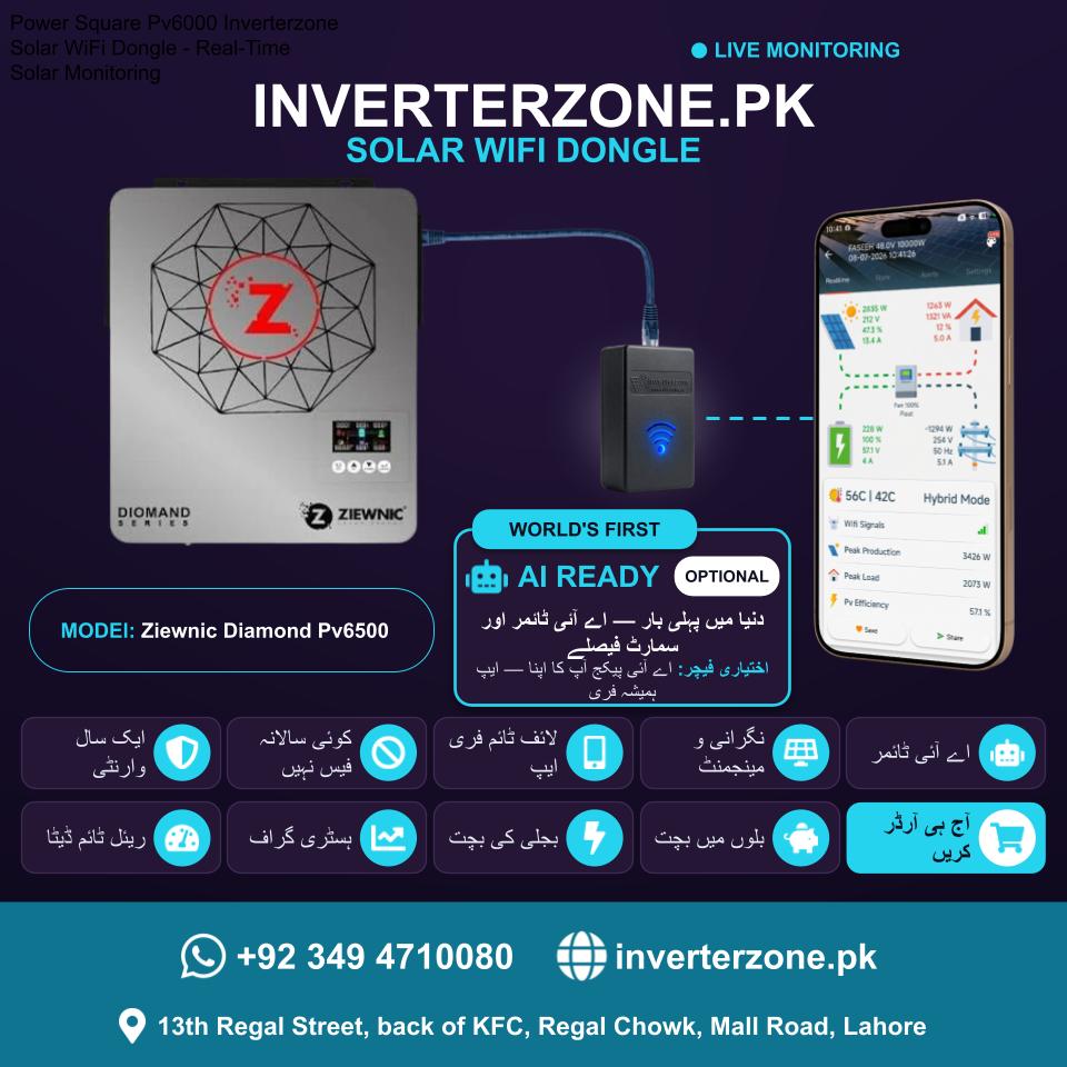 Ziewnic Diamond Pv6500 Solar WiFi Dongle - Real-Time Solar Monitoring