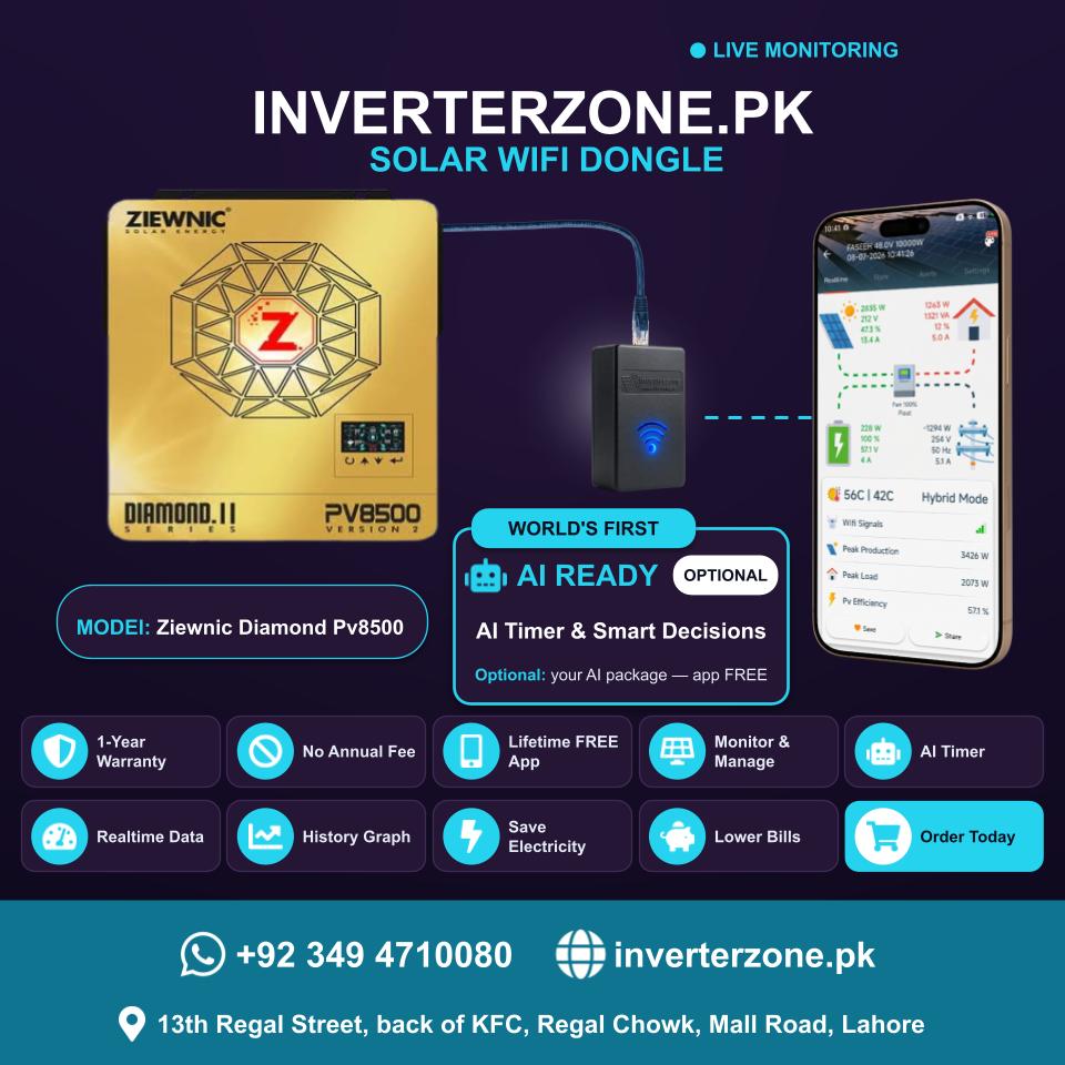 Ziewnic Diamond Pv8500 Solar WiFi Dongle - Real-Time Solar Monitoring