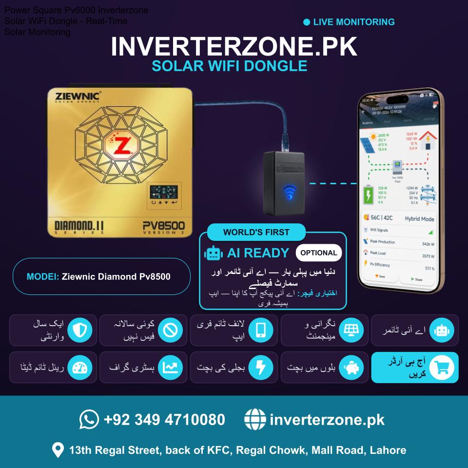 Ziewnic Diamond Pv8500 Solar WiFi Dongle - Real-Time Solar Monitoring