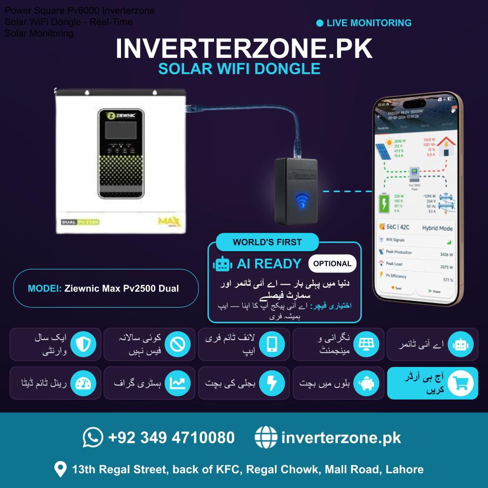 Ziewnic Max Pv2500 Dual Solar WiFi Dongle - Real-Time Solar Monitoring