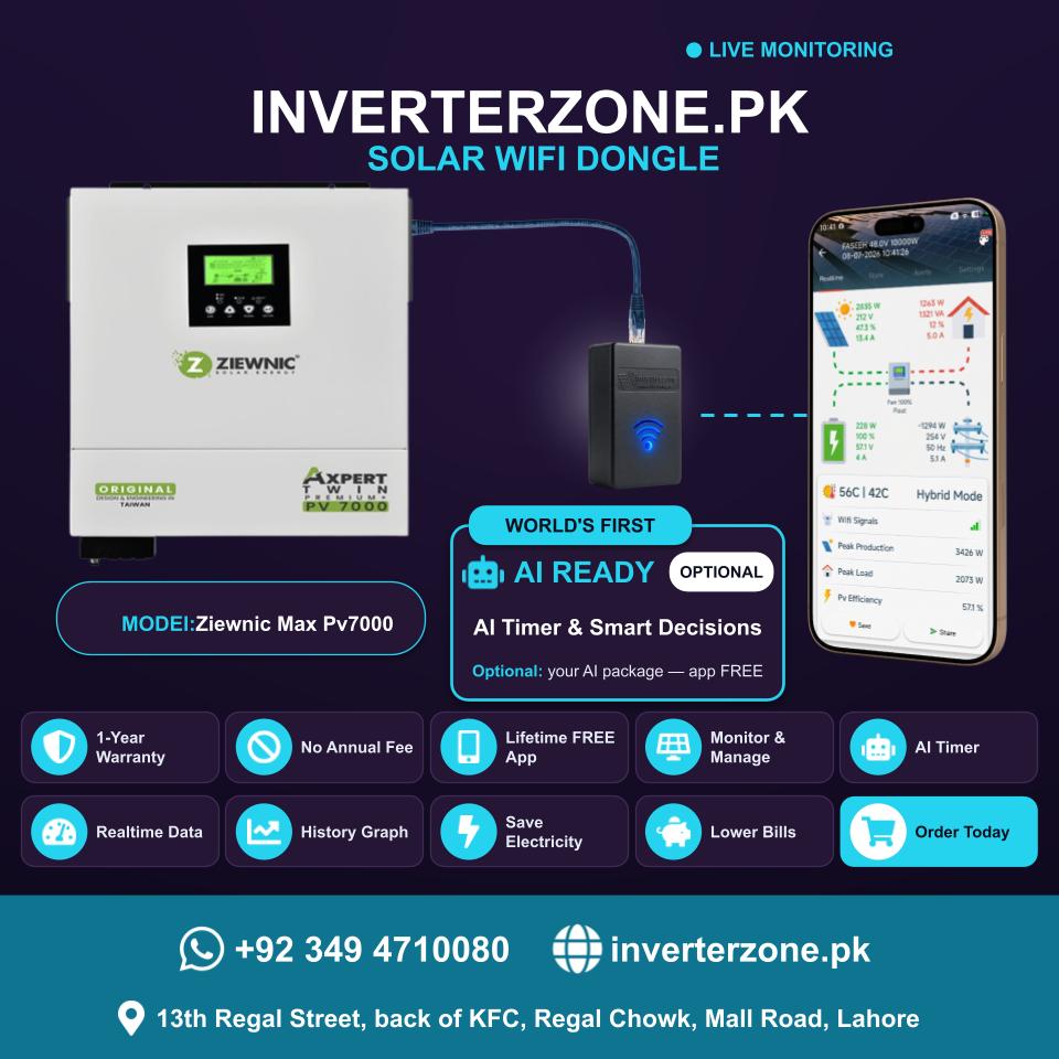 Ziewnic Max Pv7000 Solar WiFi Dongle - Real-Time Solar Monitoring