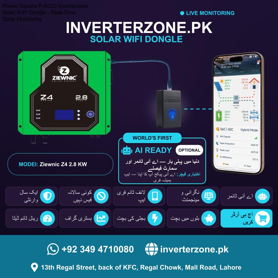 Ziewnic Z4 2.8 KW Solar WiFi Dongle - Real-Time Solar Monitoring