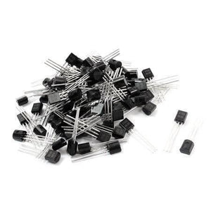 A1015 PNP Transistor - shown as a large pile of small black three-pin electronic components with two individual units placed separately to the right.