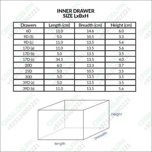 25 Section Cabinet Plastic Drawer Organizer Box Components